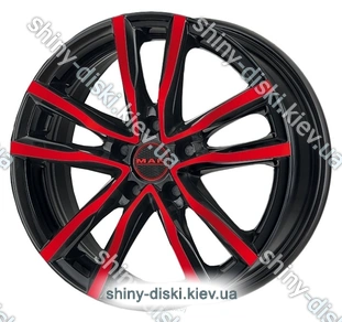 Mak Milano 7x17/5x114.3 D76 ET40 Black&Red